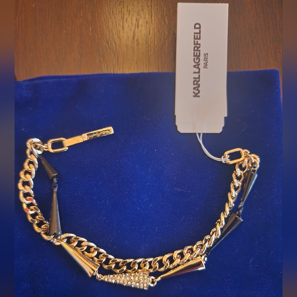 Karl Lagerfeld Paris Gold and Black Bracelet